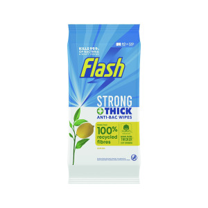 Flash+Strong+and+Thick+Anti-Bacterial+Wipes+Lemon+%28Pack+of+60%29+406127