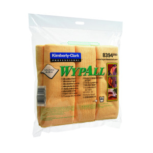 WypAll+Microfibre+Cloth+Yellow+%28Pack+of+6%29+8394