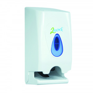2Work+Twin+Toilet+Roll+Dispenser+White+CPD43612