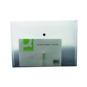 Q-Connect+Polypropylene+Document+Folder+A4+Clear+%28Pack+of+12%29+KF01244Q