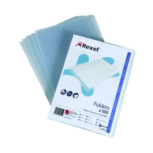 Rexel+Superfine+Cut+Flush+Folder+A4+Clear+%28Pack+of+100%29+12175