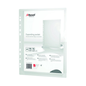 Rexel+Nyrex+Heavy+Duty+Extra+Capacity+A4+Glass+Clear+Punched+Pocket+%28Pack+of+5%29+2104223