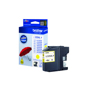 Brother+LC225XLY+Inkjet+Cartridge+High+Yield+Yellow+LC225XLY