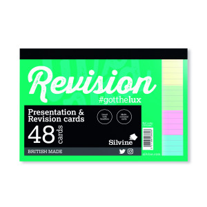 Silvine+48+Revision+Notecard+Pad+Lined+Multi-Coloured+%28Pack+of+960%29+CR50AC