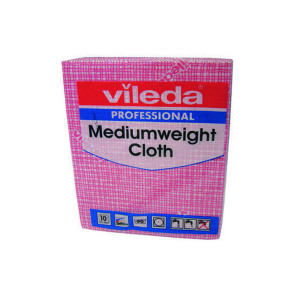 Vileda+Medium+Weight+Cloth+Red+%2810+Pack%29+106400