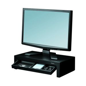 Fellowes+Designer+Suites+Monitor+Riser+Black+8038101