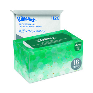 Kleenex+1-Ply+Ultra+Soft+Pop-Up+Hand+Towel+Box+70+Sheets+%28Pack+of+18%29+1126
