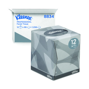 Kleenex+Facial+Tissues+Cube+90+Sheets+%28Pack+of+12%29+8834
