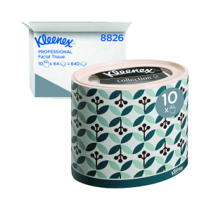Kleenex+Facial+Tissues+Oval+Box+64+Sheets+%28Pack+of+10%29+8826