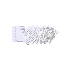 Q-Connect+20-Part+A-Z+Index+Multi-punched+Polypropylene+White+A4+KF01351