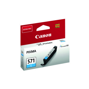 Canon+CLI-571C+Inkjet+Cartridge+Cyan+0386C001