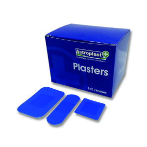 Wallace+Cameron+Blue+Detectable+Plaster+Assorted+%28Pack+of+150%29+1214037