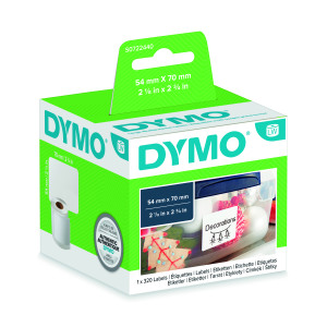 Dymo+99015+LabelWriter+Large+Multipurpose+Labels+70mm+x+54mm+%28Pack+of+320%29+S0722440