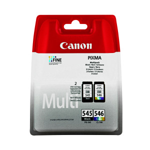 Canon+PG-545+%2B+CL-546+Inkjet+Cartridges+Black%2FTri-Colour+Multipack+8287B005