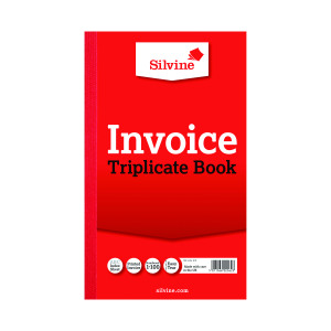 Silvine+Triplicate+Invoice+Book+210x127mm+%28Pack+of+6%29+619