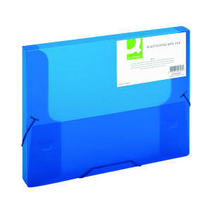 Q-Connect+Elasticated+Folder+25mm+A4+Blue+KF02307