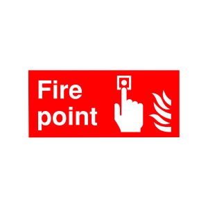 Safety+Sign+Fire+Point+100x200mm+Self-Adhesive+FR07903S