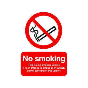 Safety+Sign+This+is+a+No+Smoking+Vehicle+100x75mm+Self-Adhesive+PH05104S