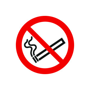 Safety+Sign+No+Smoking+Symbol+Self-Adhesive+50x50mm+PH04739S