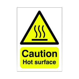 Safety+Sign+Caution+Hot+Surface+A5+Self-Adhesive+HA04151S