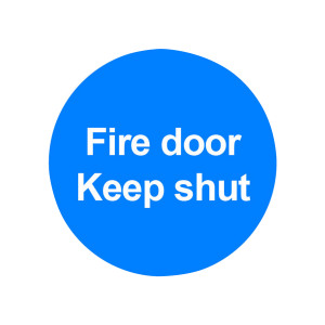 Safety+Sign+Fire+Door+Keep+Shut+100x100mm+PVC+FR07002R