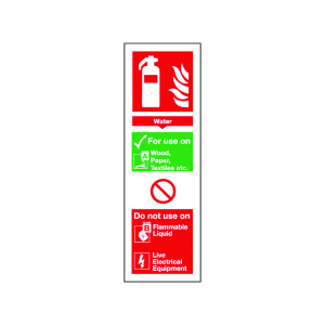 Safety+Sign+Fire+Extinguisher+Water+300x100mm+Self-Adhesive+F200%2FS