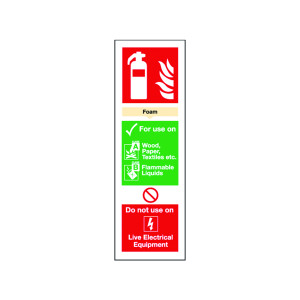 Safety+Sign+Fire+Extinguisher+Foam+300x100mm+Self-Adhesive+F202%2FS