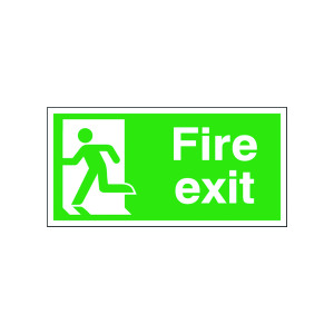 Safety+Sign+Fire+Exit+Running+Man+Left+150x300mm+Self-Adhesive+E96A%2FS