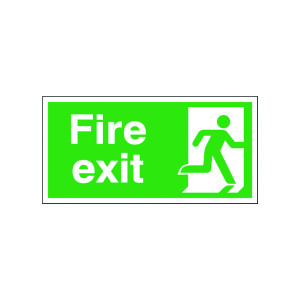 Safety+Sign+Fire+Exit+Running+Man+Right+150x300mm+Self-Adhesive+E98A%2FS