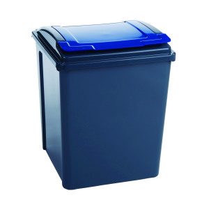 VFM+Recycling+Bin+with+Lid+50+Litre+Blue+384290