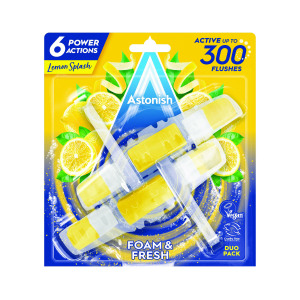 Astonish+Foam+and+Fresh+Lemon+Toilet+Rim+Block+Twinpack+%28Pack+of+9%29+C2105
