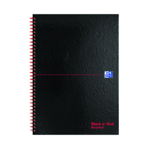 Black+n%26apos%3B+Red+Wirebound+Recycled+Ruled+Hardback+Notebook+A4+%28Pack+of+5%29+100080189