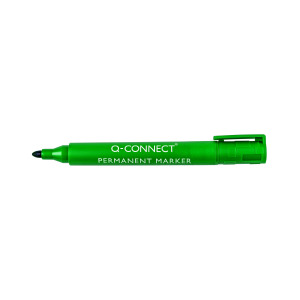 Q-Connect+Permanent+Marker+Pen+Bullet+Tip+Green+%28Pack+of+10%29+KF01773