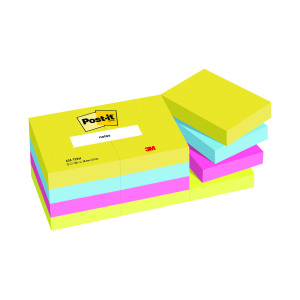Post-it+Notes+38x51mm+Energy+Colours+%28Pack+of+12%29+653TF