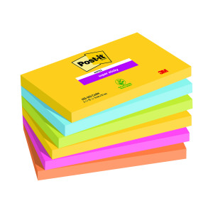 Post-It+Super+Sticky+Notes+76x127mm+Rio+%28Pack+of+6%29+655-6SS-RIO-EU