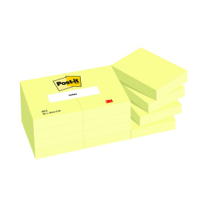 Post-it+Notes+38x51mm+Canary+Yellow+%28Pack+of+12%29+653Y