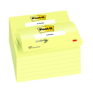 Post-it+Z-Notes+76x127mm+Canary+Yellow+%2812+Pack%29+R350Y