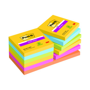Post-It+Super+Sticky+Notes+76x76mm+Rio+%28Pack+of+12%29+654-12SS-RIO