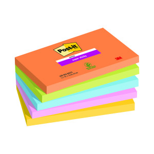Post-It+Notes+Boost+76+x+127mm+90+Sheets+%28Pack+of+5%29+7100258793