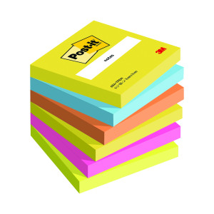Post-it+Notes+76x76mm+Energetic+Colour+Collection+%28Pack+of+6%29+50021