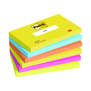 Post-it+Notes+76x127mm+Energy+Colours+%28Pack+of+6%29+655TF
