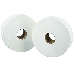 2Work+Jumbo+Toilet+Roll+2-Ply+White+92mmx410m+Core+76mm+%28Pack+of+6%29+2W70203