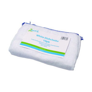 2Work+Dishcloths+400x280mm+White+%28Pack+of+10%29+CPD30019