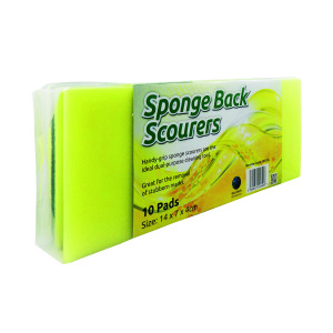 Sponge+Back+Scourer+140x70x40mm+%2810+Pack%29+SBS100G