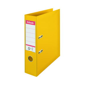 Esselte+No1+Lever+Arch+File+Slotted+75mm+A4+Yellow+%2810+Pack%29+811310