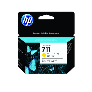 HP+711+Yellow+Inkjet+Cartridge+%283+Pack%29+CZ136A