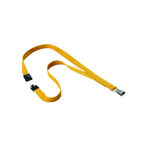 Durable+Textile+Lanyard+with+Snap+Hook+Ochre+%28Pack+of+10%29+8127135