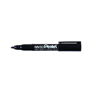 Pentel+NN50+Permanent+Marker+Bullet+Tip+Black+%28Pack+of+12%29+NN50-A