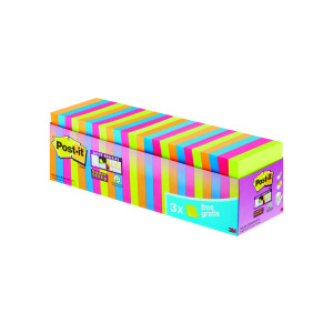 Post-it+Super+Sticky+76x76mm+Assorted+%28Pack+of+24%29+654-SS-VP24COL-EU