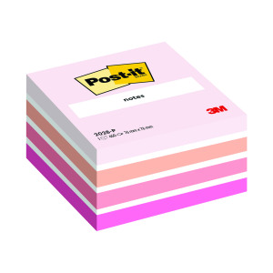 Post-it+Notes+Colour+Cube+76+x+76mm+Pastel+Pink+2028P